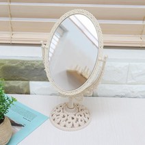 ABM 공주원형탁상양면거울 아이보리, 단품