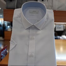 맨하탄 데일리 슬림핏 구김없는 모달 정장 화이트 반팔 셔츠 90M1319