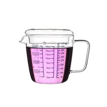 라면물 500ml 뚜껑 눈금 유리계량컵 카페카페용 쌀컵, 상세페이지참조