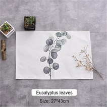 야자매트 계단미끄럼방지 패드 보온덮개크리에이티브 천 린넨 단열 테이블 매트 녹색 인쇄 패턴 보온 미끄, 01 Style 1_01 rectangle