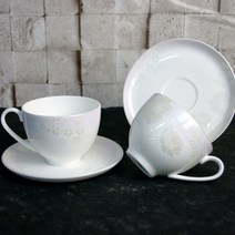 한국도자기 화이트부케 2인조 커피잔, 2개