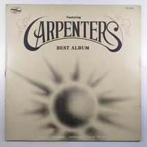 (중고LP 물세척) CARPENTERS BEST ALBUM/ YESTERDAY ONCE MORE/ 1982년 라이센스/ 자켓 음반 상태 A