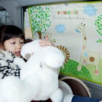 [가격준수]차량용햇빛가리그린필드/차량용햇빛가리개/썬바이져/썬바이저/선글라스/편광선글라스/차량용커텐/자동차커튼/자동차용품/차량용품, 기린과사자 1p