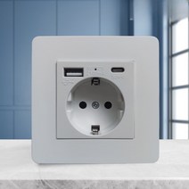 똑딱이 토글 스위치 12345 갱 벽 터치 AC110250V 램프, 6.EU typeC