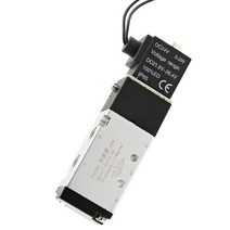 공압 부품 4V110-06 Pneumatic Valves 5 Way 2 Position 1/8 Thread Air Solenoid DC12V AC110V AC220V, 01 DC12