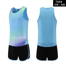 마라톤싱글렛 트레이닝 러닝 유니폼 마라톤 민소매 조끼 기능성, 39 레이디스 라이트 블루