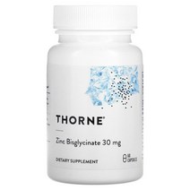 쏜리써치 Thorne Research zinc 아연 미네랄 30mg 캡슐 60정, 30 mg