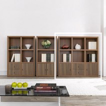 와일드 3단 상패 진열장 낮은책장 수납장 선반 회사 거실 서재인테리어 diy, 그레이