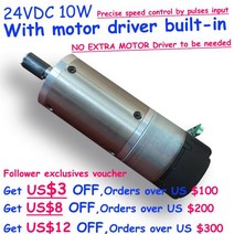 BLDC 서보 DC 기어 모터 유성 다이렉트 PWM드라이브 듀티 사이클 브러시리스 12 V 24V 10W 42mm, GSP42M150-SH212_24V-42M150
