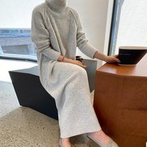 여성 겨울 니트 폴라 롱원피스 802