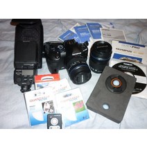 14-42mm f3.5-5.6 및 40-150mm f4.0-5.6 ed zuiko 렌즈가 장착된 올림푸스 evolt e520 10mp 디지털 SLR 카메라