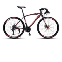 DK 로드자전거 기계식디스크브레이크 90%박스배송 변속 자전거 ZXC006, 30속도, 40칼 블랙 레드