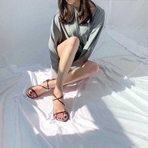 [아이슈즈] 라운드토 글래디에이터 샌들6굽