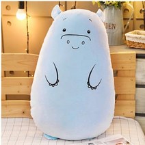 공룡 귀여운 돼지 인형 바디필로우 모찌 대형 쿠션 긴 잠잘오는 베개 포근한 침대 인테리어, D.하마