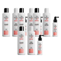 가늘어지는 염색모발 3종세트 NIOXIN Coloured Hair with Light Thinning, 4팩