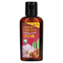 144373 Desert Essence 모링가 호호바 & 로즈 힙 오일 2 fl 온스 (60 ml)