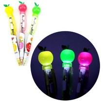 1000 라이트사과볼펜놀이잼 귀여운볼펜 재밋는볼펜 라이트볼펜 필기도구, 본상품