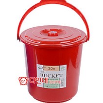 광신화학 광신 바케스 20호 20L 플라스틱 양둥이 쌀통, 1개, 본상품, 레드