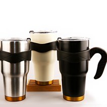 각인 엘리 대용량 진공 핸들텀블러 900ml 손잡이텀블러, 아이보리(레이저마킹 양면+10000원)