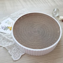 루디펫 고양이 원형 써클 스크래쳐 중대형 40cm 캣모나이트 냥모나이트, 6. 플레이볼 스크래쳐(크림)