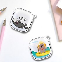 기타 바보사랑[디작소]사파리 프렌즈 버즈라이브2 프로 투명 케이스, 투명하드/아임코알라