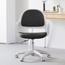 프리메이드 프로그 의자, 화이트바디_블랙 패브릭