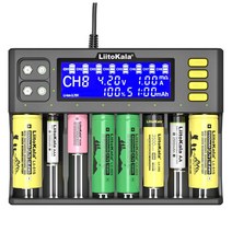 KUTUMAI 8 슬롯 18650 배터리 충전기 LCD 디스플레이 리튬 이온 3.7V NiMH 3.2V IMR 3.8V 충전기 18650 26650 21700 26700 AA AA, lii-s8