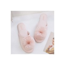 가정용 우아한 태슬 헤어볼 슬리퍼 편안한 천 세련된 여성 플랫 슈즈 봄 럭셔리 샴페인 여성 슬라이드