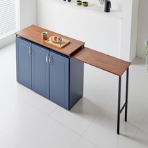 뉴블 LPM 아일랜드식탁 확장형 홈바테이블 1200, 그레이(DSH006GR)