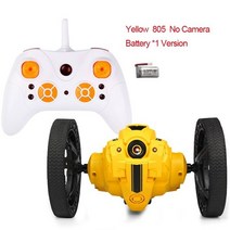 RC카 805 와이파이 FPV 카메라와 805A 점프 스턴트 자동차 유연한 바퀴 회전 LED 야간 조명 RC 로봇 바운스 완구, [02] 805-Yellow-1B-NoCam