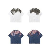 페인팅 라운드 반팔 티셔츠 tee [스트릿 명품 편집샵 람스]