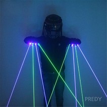 콘서트 형광 장갑 녹색 레이저 LED 할로윈 조명 쇼 클럽 댄스 파티, 청록색 장갑 한 켤레