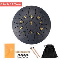 6inch Steel Tongue Drum Set Mini Hand Pan ith Drumstick Carrying Bag Percussion Musical Instruments, 15 6 inch 11 Tune