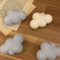 구름 석고방향제+리필오일 5ml 차량용방향제 인테리어소품 답례품 선물, 코튼블라썸, 스카이블루