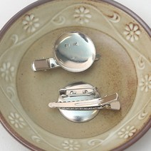 [펠트친구] 원형집게 브로치핀(4개)/원형핀/집게핀/원형집게, 33mm