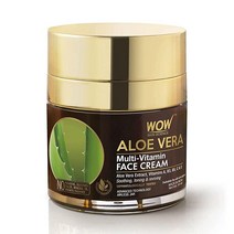 WOW Skin Science 알로에 베라 멀티 비타민 페이스 크림 - 노화 방지 수분 공급 논코메도제닉 검버섯 감소 - 일반 피부부터 지성 피부용 - 파라벤 실리콘 색소