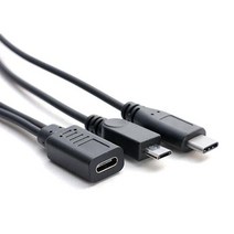 2 in 1 Micro USB Female to USB-C Type C USB 3.1 type-c & Micro USB 남성 분배기 확장 충전 충전 충전기, 한개옵션0
