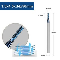 두번째 조각에서 25% 감소. HRC65 카바이드 텅스텐 스틸 밀링 커터 CNC 커팅 툴 엔드밀, 02 1.5x4.5xd4x50