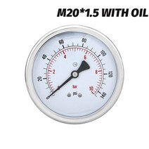 디지털 압력계 차압계 표면 압력 게이지 M20 x 100 축 설치 1.5 0.1 0.25 Mpa 공기 가스 물 연료, 04 04_16 0-5Mpa