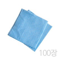 [알티피아] KP 파랑물결행주(벌크 100장) 비스코스행주 판촉용, 완포장