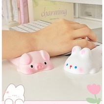 애니멀 손목보호 패드 마우스패드 손목받침, 핑크돼지