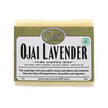 Ojai 라벤더 유기농 카스티야 올리브 오일 비누 Ojai California 천연 라벤더 에센셜 오일로 제작 (113.4g 112g)