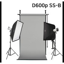 [다복점빵] 포멕스 사진조명 스튜디오 촬영 세트 (D600p SS-B) 고정형 배경시스템 (배경지135cm 그레이) 쇼핑몰 의류 패션 피팅 인물 프로필 추천
