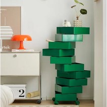 인테리어 선반 레이어 오브제 이동식 스토리지 랙, 화이트 7단