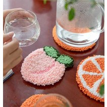 과일 펀치니들 티코스터 펀칭니들 스킬자수 재료 세트 키트, 상세 페이지 참고, 감 (DIY키트)