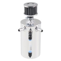 오일세퍼레이터 자동차 오일 캐치 캔 탱크 05L 공기 분리기 개조된 알루미늄 W브리더 컴팩트 실버 저수조, 한개옵션0