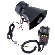 100W DC12V 120DB 7 사운드 자동차 전자 경고 사이렌 오토바이 알람 소방관 구급차 확성기, 하나, 검정