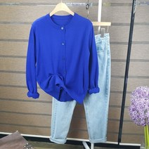 상상그이상 여성용 캐시미어 데일리 라운드 니트 가디건