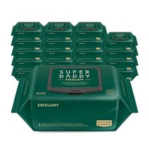 슈퍼대디 엑셀런트82 캡형 70매X20팩 저자극 아기물티슈, 슈퍼대디 엑셀런트82 물티슈 캡형 70매X20팩