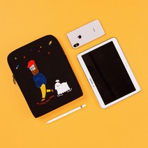 안테나샵 [안테나샵] 아이패드 파우치 방수캔버스 - 컬리푸들 (탭파우치 탭가방)